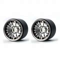 X002YF5UOB Treal Aluminium 2.2 Beadlock Wheels Rims(2)pcs Fit RC Crawler Mud Truck 2.2 Tires for Ryft Wraith RR10 -Type A-Titanium