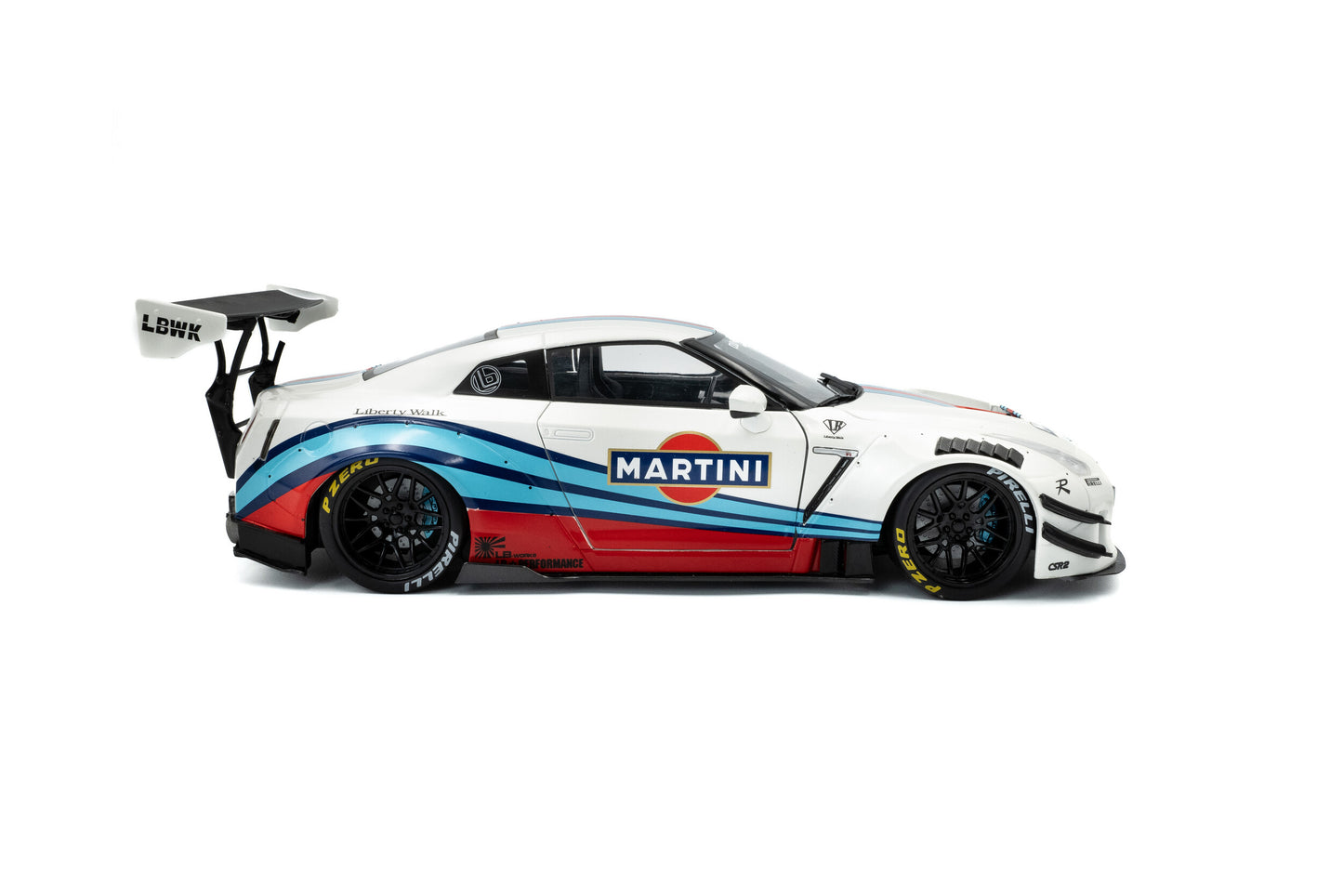 Solido S1805819 1:18 2024 Nissan Skyline GT-R R35 LBWK Liberty Walk MARTINI – White