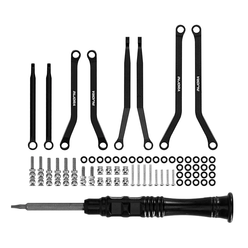 SCX30-02BK INJORA Aluminum High Clearance Chassis Links for 1/30 SCX30