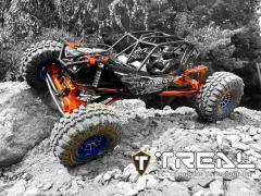 X002YEVAZ5 Treal Aluminium 2.2 Beadlock Wheels Rims(2)pcs Fit RC Crawler Mud Truck 2.2 Tires for Ryft Wraith RR10 -Type A-Blue