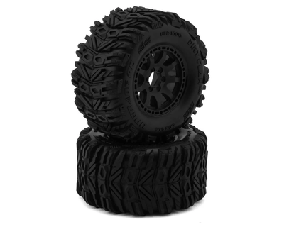 UPG-10013 UpGrade RC Dirt Claw 2.2" Pre-Mounted BELTED Tires for Traxxas® Mini Maxx® & Mini XRT® (2) w/12mm Narrow, 12mm Wide, & 14mm Hexes