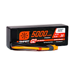 SPMX53S50H3 11.1V 5000mAh 3S 50C Smart G2 Hardcase LiPo Battery: IC3