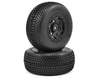 AKA13021SRE Enduro 3 Wide SC Pre-Mounted Tires (TEN-SCTE) (2) (Black) w/12mm Hex