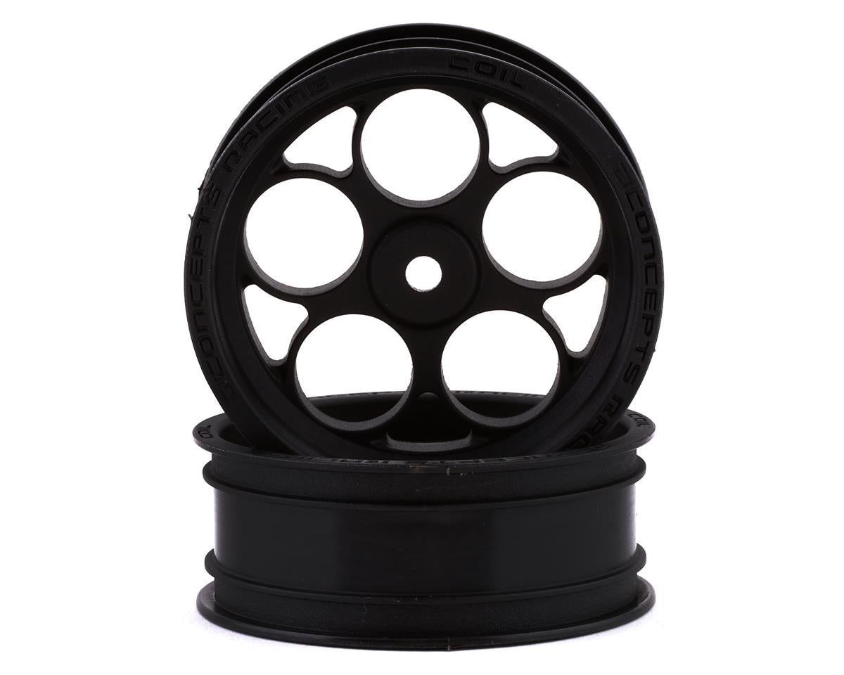 JCO3407B Coil Street Eliminator 2.2" Front Drag Racing Wheels (Black) (2) w/12mm