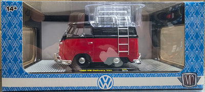 M2 Machines 40300-S43 1960 Volkswagen Delivery Short Van Custom Red