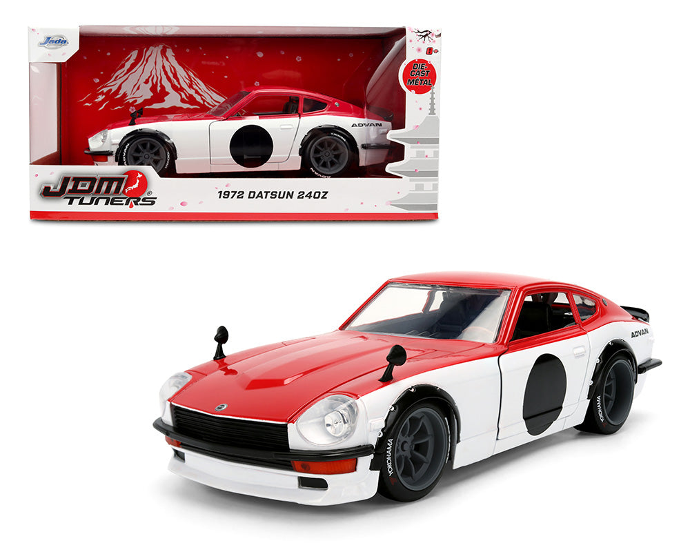Jada 38201 1:24 1972 Datsun 240Z – Red/White – JDM Tuners