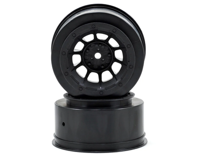 JCO3350B 12mm Hex Hazard Short Course Wheels (Black) (2)