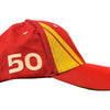U2702 Scuderia Ferrari Hypercar Le Mans 2024 499P "50" Limited Edition Fuoco Team Hat - Red