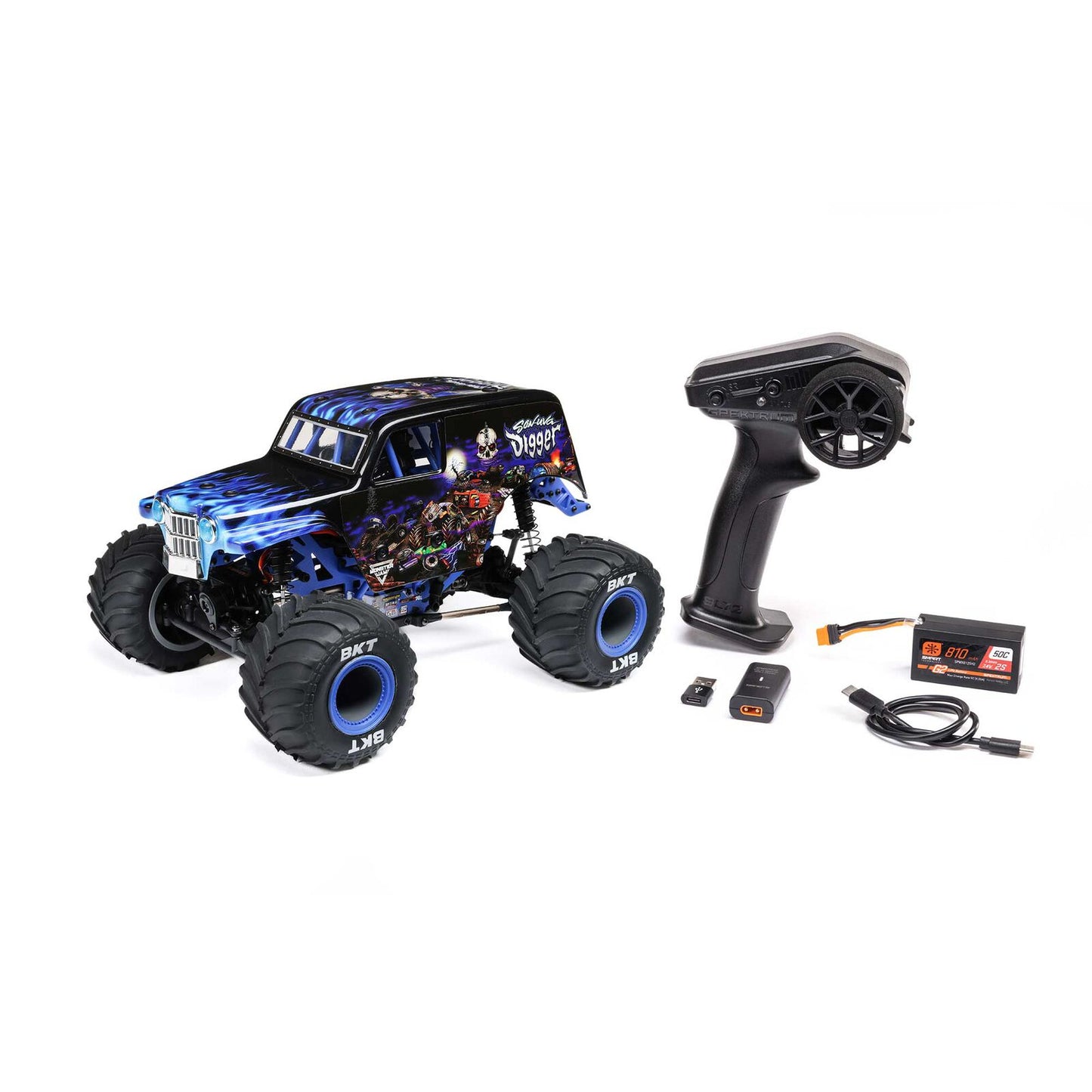 LOS01026 1/18 Mini LMT 4X4 Brushed Monster Truck RTR (Battery & Charger Included)