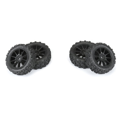PRO1024610 Badlands MX 1.9" Buggy Tires MTD Mach-10 Black Wheels: Typhon GROM