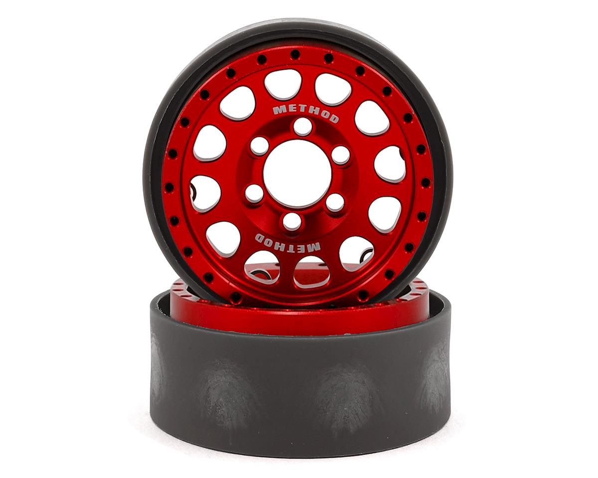 VPS07918 Method 105 1.9" Beadlock Crawler Wheels (Red/Black) (2)