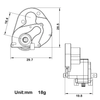 MEUS Racing SCX24 Brushless Transmission Black Aluminum Complete Gearbox for 1/24 SCX24
