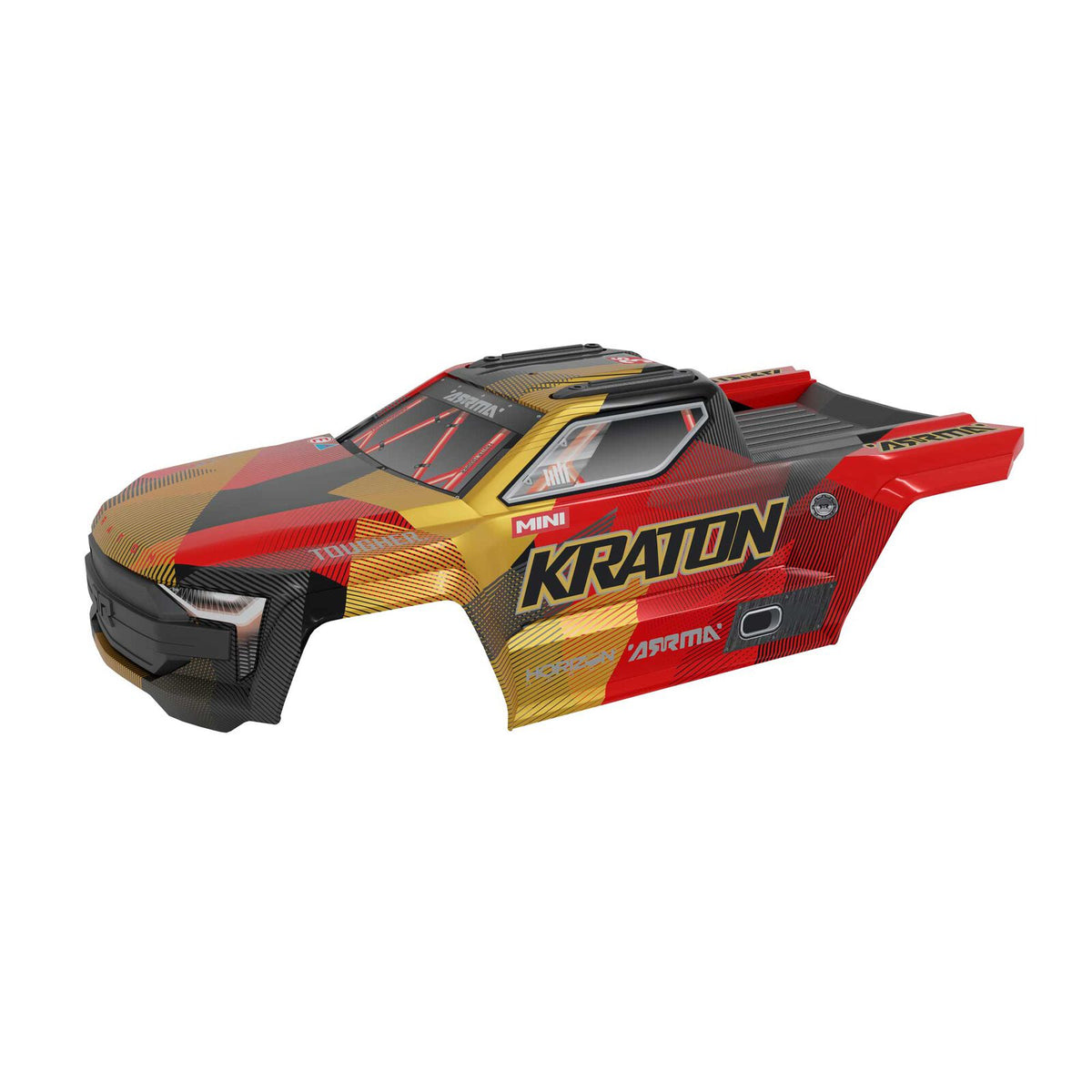 ARA-2656 ARRMA MINI KRATON Body, Gold/Red