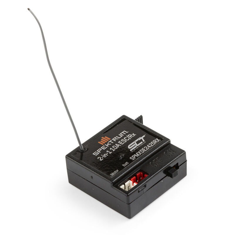 SPMXSE2425RX Spektrum Accessories 10 Amp Brushed 2-in-1 ESC / SLT Receiver Combo
