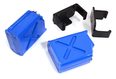 INTC31200BLUE Realistic Jerry Can Kerosene Tank (2) w/ Bracket for 1/10 Scale Rock Crawler