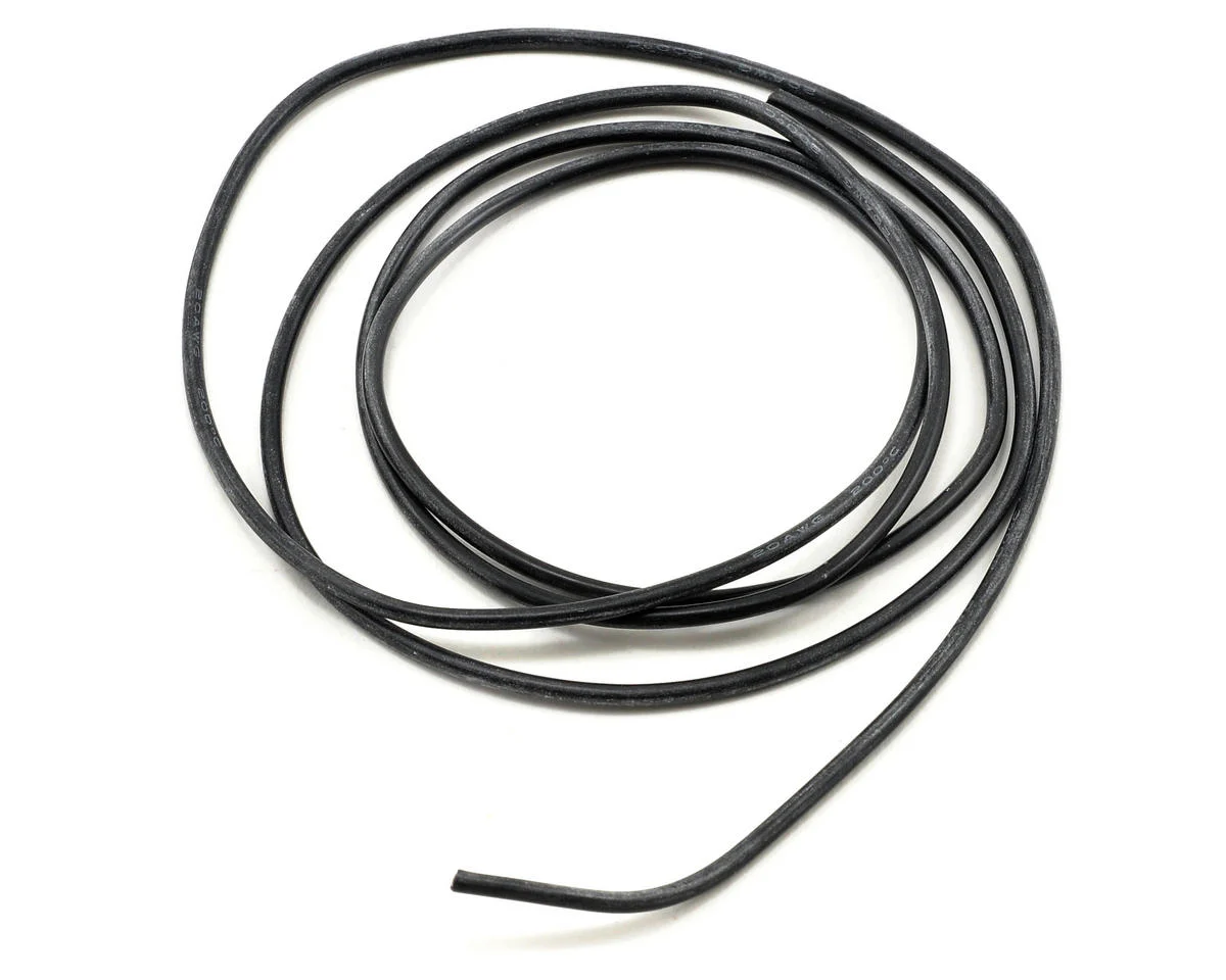 PTK-5609 ProTek RC Silicone Hookup Wire (Black) (1 Meter) (20AWG)