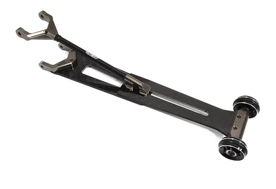 INTC30172GREY Machined Alloy & Composite Wheelie Bar Drag
