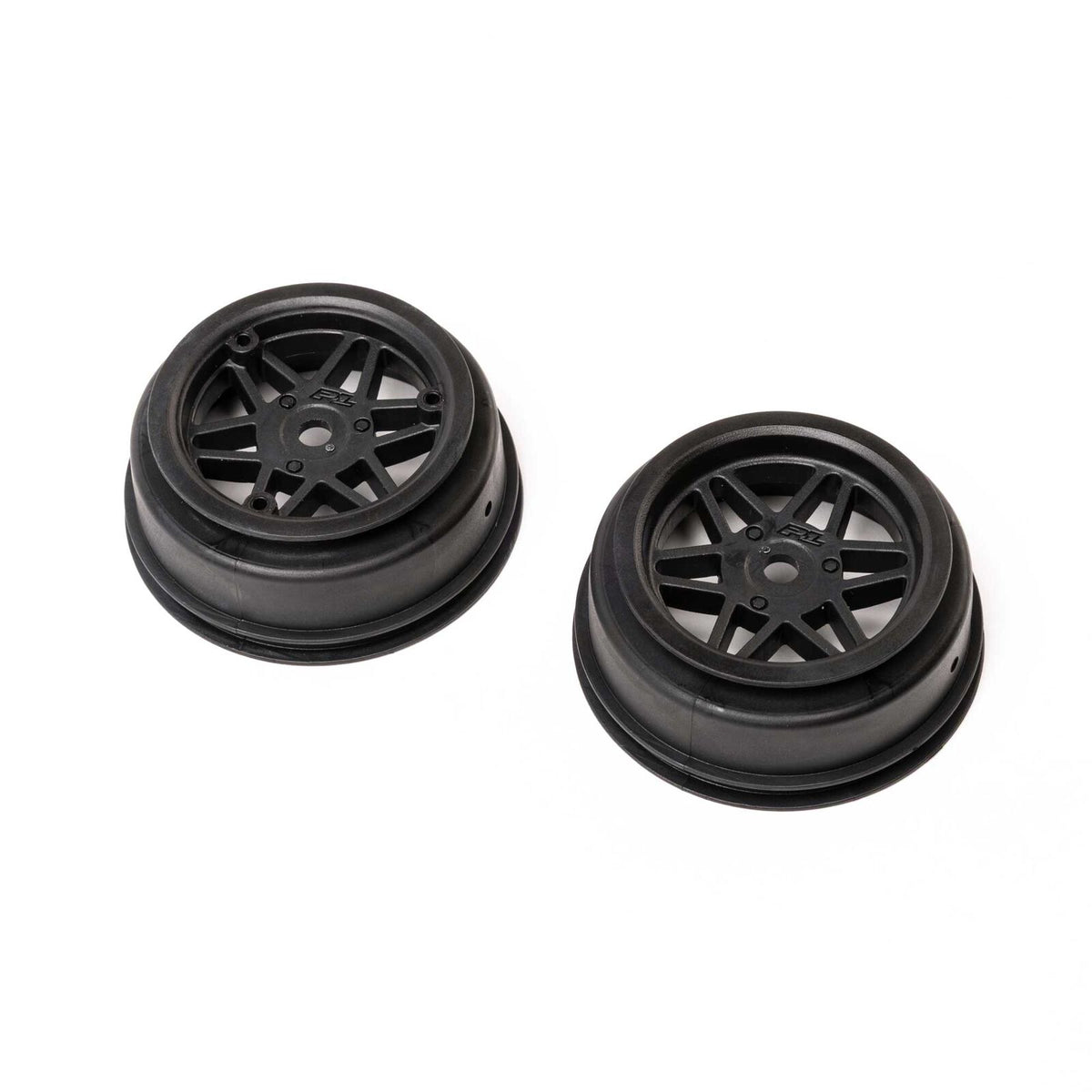 PRO287203 Pro-Line Racing 1/10 Sheriff Dirt Oval Wheels, 12mm Hex, Black (2): Losi Sprint Car (Front)
