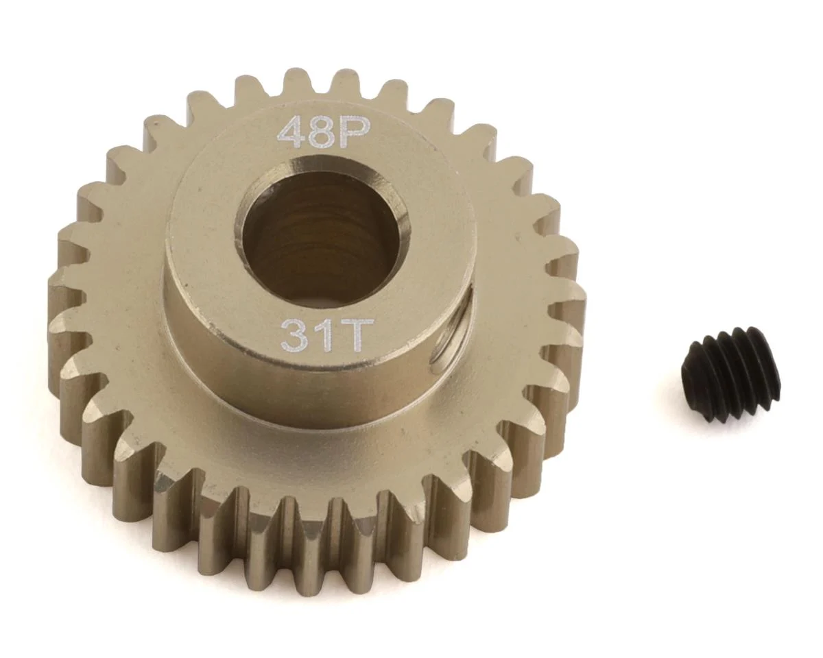PTK8651 48P Lightweight Hard Anodized Aluminum Pinion Gear (5.0mm Bore) (31T)