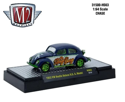 M2 Machines 31500-HS63 Auto-Thentics 1953 VW Beetle Deluxe USA Model The Slug Bug. CHASE!!!