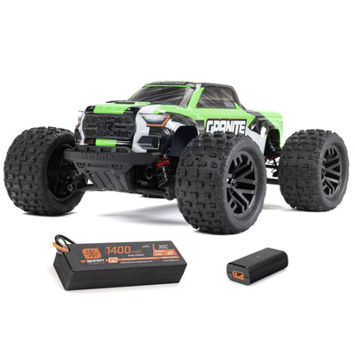 ARA2102 1/18 GRANITE GROM 4X4 RTR Brushed Monster Truck (Battery & Charger Included) Green