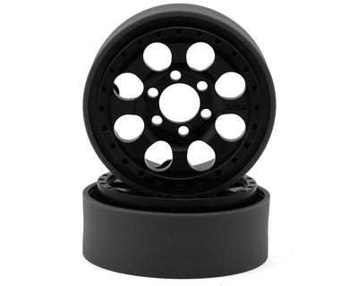 VPS08130 KMC KM237 Riot 1.9" Beadlock Crawler Wheels (Black) (2)
