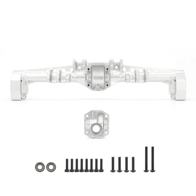 TLHTCAPRA-04 Treal Capra Rear Axle Housing CNC Solid Billet Aluminum 7075 One-Piece Design-Silver