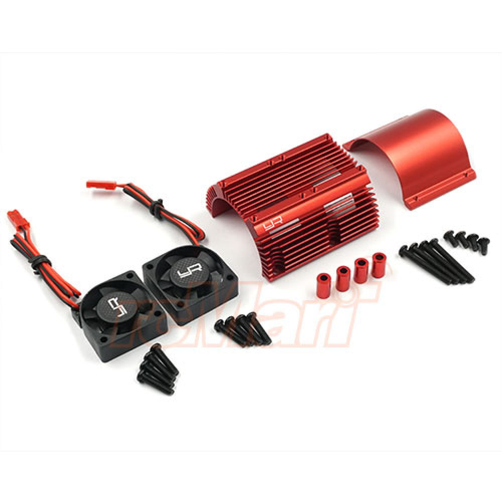 YA-0261RD 1/8 Twin Fan Aluminum Heat Sink w/2 Fans (Red)