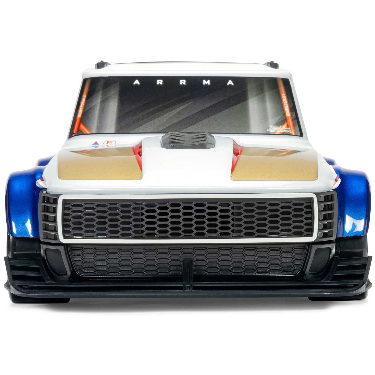 ARA2315T1 Arrma 1/12 INFRACTION GROM 3S 4X4 Ready-To-Run Brushless All-Road Street Bash, Whitel/Blue