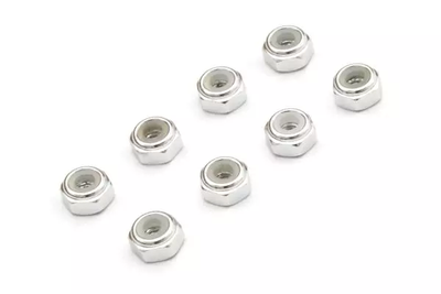 KYOMZW128S M2 Alu. Nylon Color Nut 8pcs (Silver)