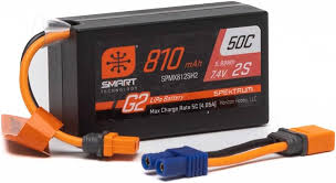 SPMX812SH2 7.4V 810mAh 2S Smart G2 50C LiPo: IC2