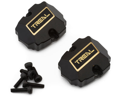 TLHTASCENT18-05 TREAL Brass Diff Cover Heavy Weight 13g/pc Front and Rear Axle Differential Covers (2P) for Redcat Racing 1/18 Ascent 18