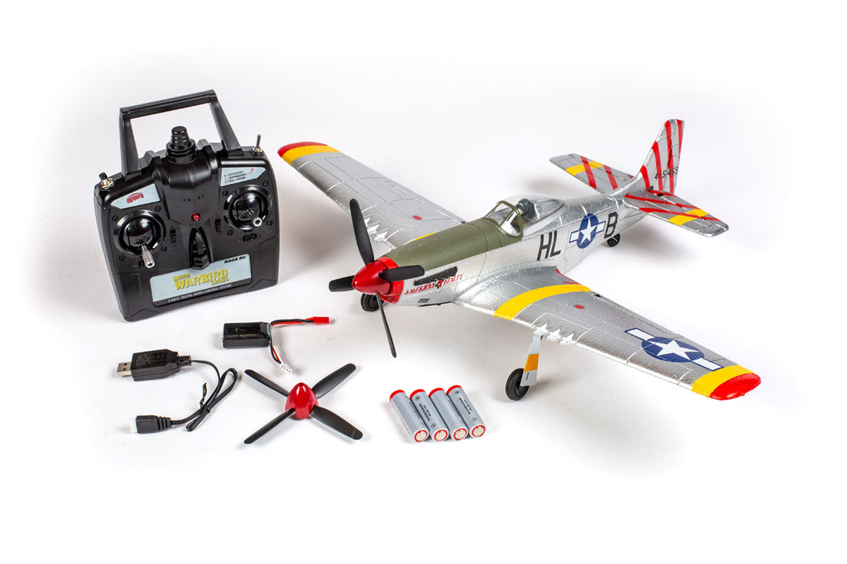 RGRA1600  P-51D Mustang 500mm Brushless RTF Warbird with PASS (Pilot Assist Stability Software) System