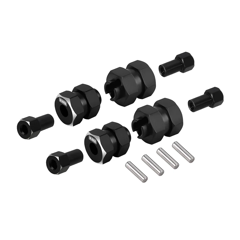 SCX24-54BK INJORA 9mm(+5mm) Stainless Steel Extended Wheel Hexes For 1/24 SCX24 AX24