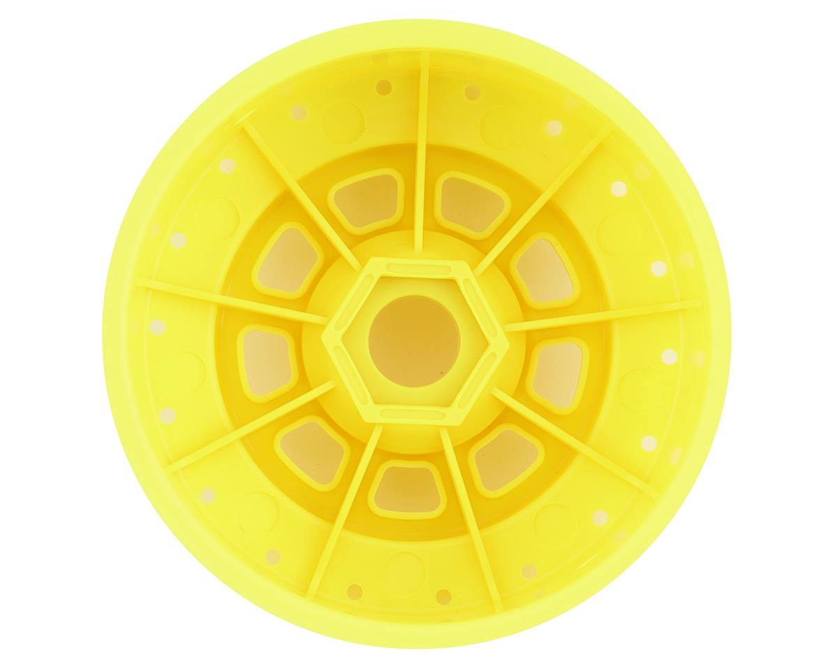 JCO3421Y 9-Shot Short Course Dirt Oval Wheels (2) (Yellow) w/17mm Hex