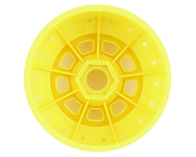 JCO3421Y 9-Shot Short Course Dirt Oval Wheels (2) (Yellow) w/17mm Hex