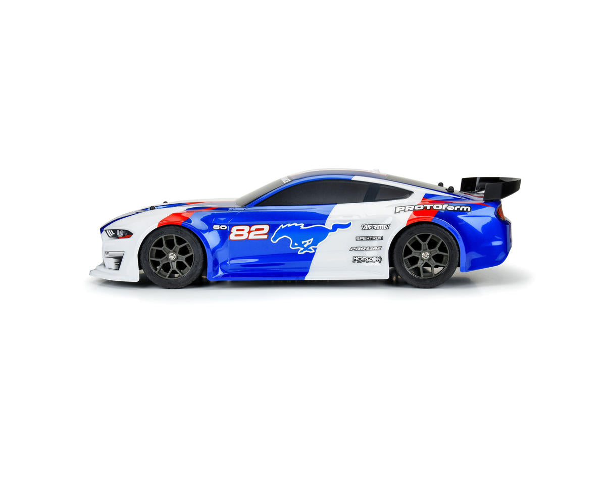 PRM158213 1/8 2021 Ford Mustang Painted Body (Blue): Vendetta & Infraction 3S
