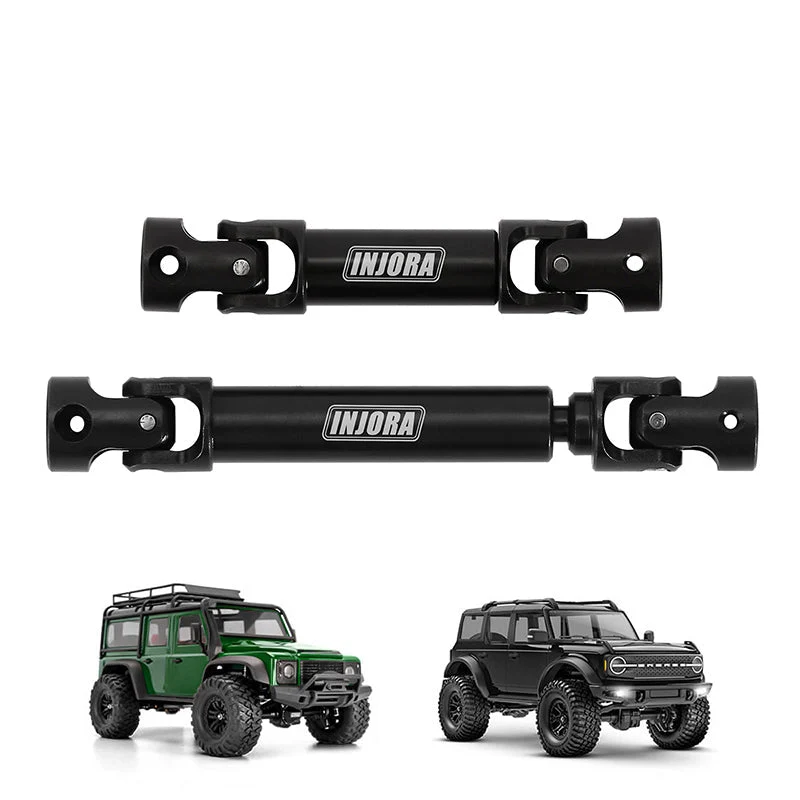 4M-50BK INJORA Black Hardened Steel Drive Shafts for 1/18 TRX4M Defender Bronco