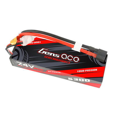 GEA53002S60T3 Gens Ace 7.4V 5300mAh 2S 60C 2S Hardcase LiPo Battery: EC3/ Deans