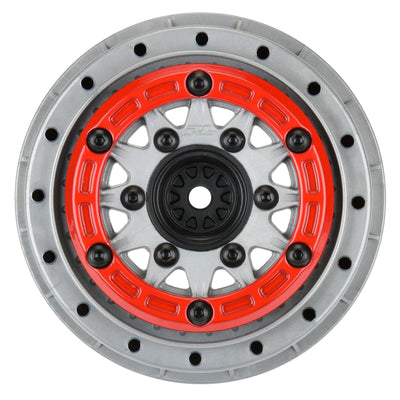 PRO281105 1/10 Raid Bead-Loc F/R 2.2"/3.0" 12 & 14mm SC Wheels (2) Red/Gray