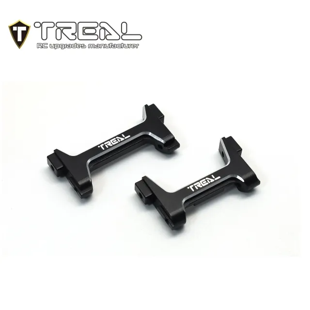X003KIJ5XX TREAL Aluminum 7075 Front and Rear Bumper Mounts Set (F&R) for 1/18 TRX4M-Black
