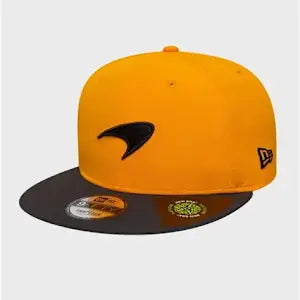 60669276 McLaren Racing F1 New Era 9Fifty Sustainable Flat Brim Hat - Papaya