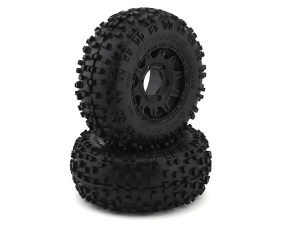PRO117310 Badlands F/R 2.8" MT Tires Mounted 12mm/14mm Black Raid (2)