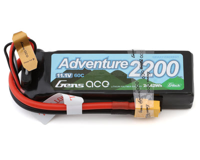 GEA223S60X6GT Gens Ace G-Tech Smart 3S LiPo Battery 60C (11.1V/2200mAh) w/XT60 Connector