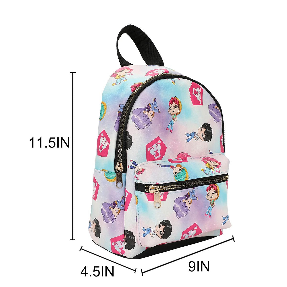 BWMPFAB7Q KPop Demon Hunters Chibi Saja Boys Mini-Backpack