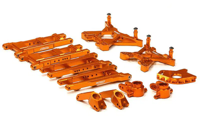 INTT8580 Orange Billet Machined Suspension Set for Traxxas 4x4