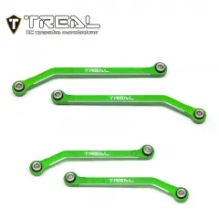 X003Q5IIAV TREAL Aluminum 7075 High Clearance Links Set (4pcs) Chassis Lower Links for TRX4M 1/18 RC Crawler-Green