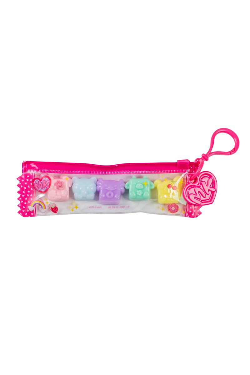L2P 106118 MushyKinz Taba Squishy Pocket Palz 5-Pack Keychain