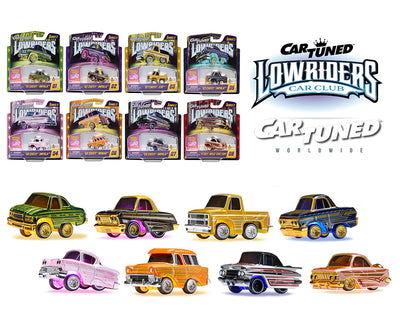 CarTuned 597346-XX1 1:64 Lowriders SHOW GLOW Series 2 Assortment of 8 Styles 2026 – LED Light Up Chassis