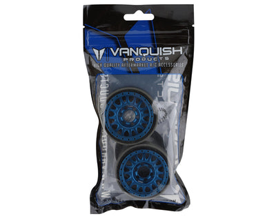 VPS07805 KMC KM445 Impact 1.9" Beadlock Crawler Wheels (Blue) (2)